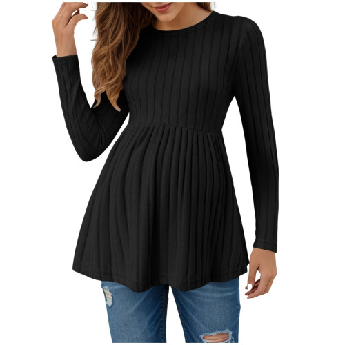 Women's maternity sweater long sleeve black L