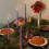 Set di 4 candele affusolate viola con filo lungo, senza profumo. 6