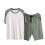 Herrpyjamasset i issiden, sommar, lätt, andningsbar 1