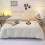 Washed Cotton Bedding Set Gray Orange Blue 4-Piece 6
