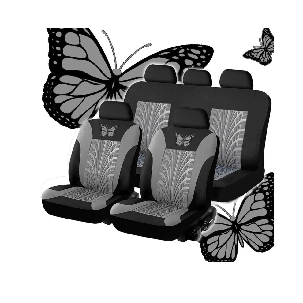 Car Seat Covers Universal 9-Piece Waterproof Embroidered 9193271389583