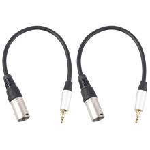 3,5 mm:n uros-XLR-audiokaapeli, epäsymmetrinen, 2 kpl
