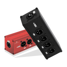 1Pair RJ45 4 Channel 3Pin XLR Audio/DMX over Network Cable Extender for Live Stage Lighting Audio Recording Studio