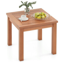 Outdoor Adirondack Side Table Brown 18 Inch Square