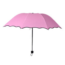 Ružový kompaktný skladací dáždnik so strieškou 91 cm