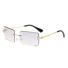 Gafas de sol rectangulares sin montura unisex 400