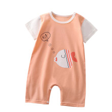 Baby-Jungen-Strampler mit kurzen Ärmeln, orange, 18-24 Monate