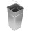 OUNONA Metall-Mülleimer mit Deckel, 12 l, silber 1