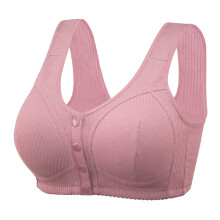 Women's Bras with Front Button And Elderly No Steel Ring Bra Comfortable Gathering Oversized Bra Shaping Everyday Bras Size 36-46