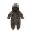 Combinaison peluche oreilles d'ours pour bébé 0-3 mois, marron 1