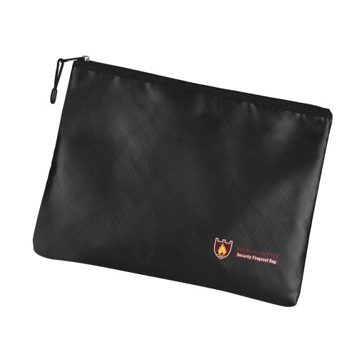 Fireproof silicone-coated fiberglass document bag with