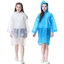 Kids Rain Poncho EVA Reusable 2-Pack for Ages 6-14