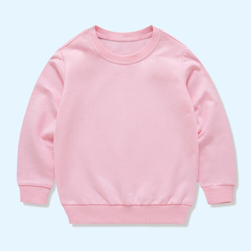 Kids' long sleeve solid round neck tee 1