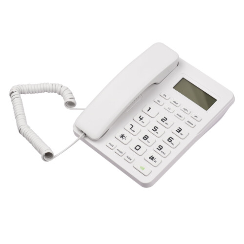 Senior-friendly telephone with LCD display for office and
