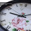 Relógio de parede de vidro com flores e numerais romanos vintage, 30 cm (12 polegadas) 5