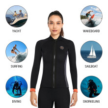 Women's wetsuit with zipper, warm, full-length