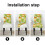 Orangefarbene Halloween-Stuhlhussen, abnehmbar, 4er-Set ... 3
