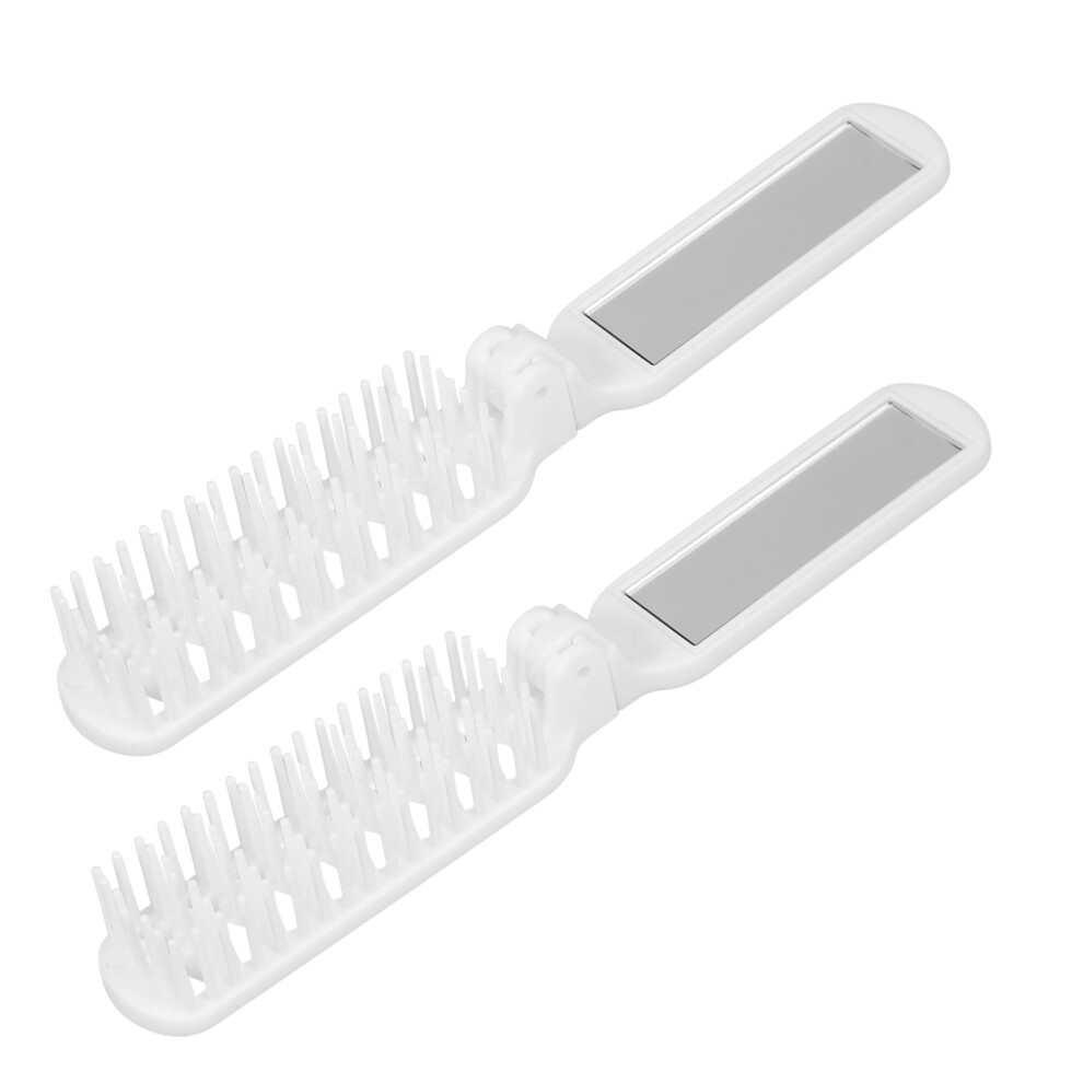 Foldable Hair Brush Compact Travel Comb 2-Pack