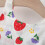 Erdbeer-Rüschenkleid-Set für Kleinkinder Mädchen, Rot, Größe 2T 5