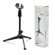 Desk Microphone Stand Adjustable with Clip 1.7 inch