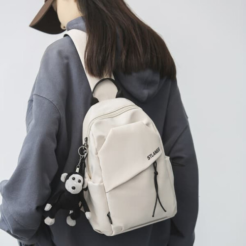 Borsa a tracolla da donna blu, piccolo zaino 1
