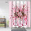 Cortina de ducha de eucalipto rosa de 36x72 pulgadas, impermeable. 2