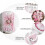 Cortina de ducha de eucalipto rosa de 36x72 pulgadas, impermeable. 5