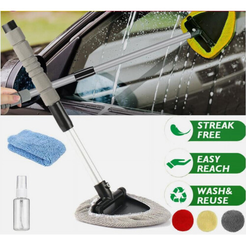 Car Wash Brush Mop Kit Adjustable Telescopic Handle