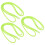 Shoelace light green polyester 3 pairs 47x0.2 in 1