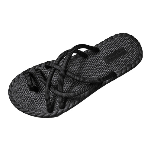 Men's Flip Flop Slippers Black Size 8.5