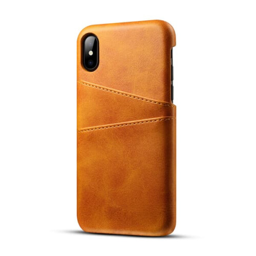 iPhone XS Max skinndeksel lysebrunt 2
