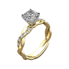Women's gold and rose gold floral ring set size 8