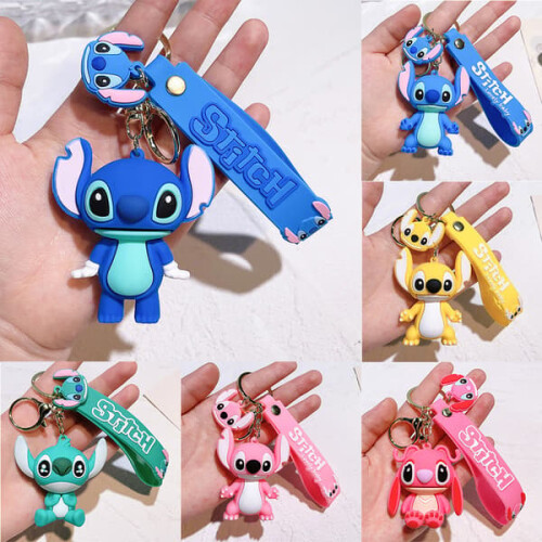 Porte-clés Lilo & Stitch, figurine 3D, 1 pièce 1