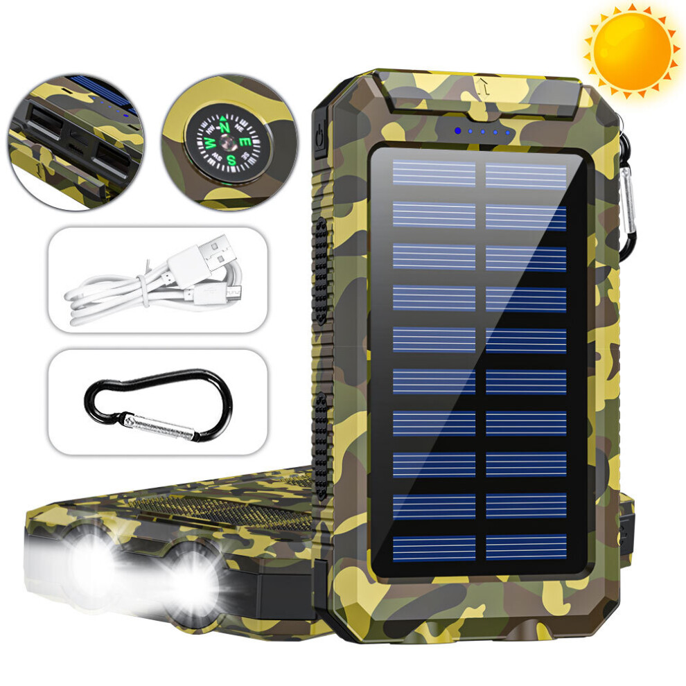 Xhy Solar Power Bank 20000Mah With 4 Cables And Led 9130661243308