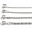 Colar Cordell Link em aço, 45 cm, 3 mm 2