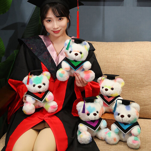 Rainbow Graduation Bear Plush Toy 9 inch 1