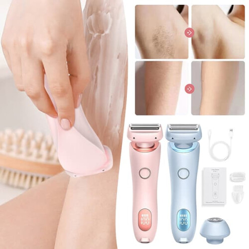 Kvinders 2-i-1 elektrisk bikinitrimmer, pink 1