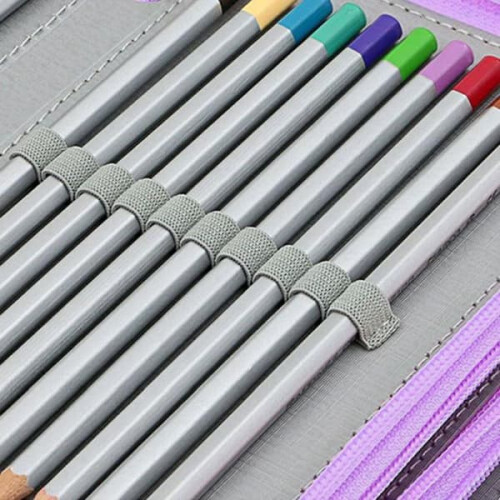 Astuccio viola con spazio per 52 matite 1
