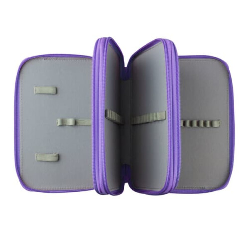 Astuccio viola con spazio per 52 matite 2
