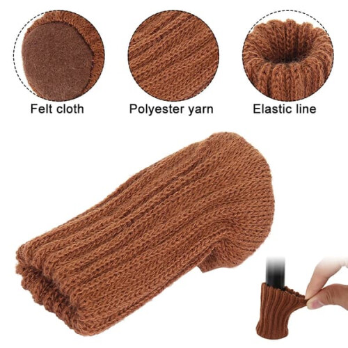 Gestrickte Stuhlbeinsocken, schwarz, 24 Stück 2
