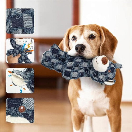 Bjørnehund tyggeleke solid pipende for store aggressive hunder 1