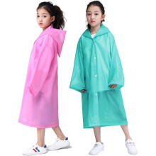 Kids Rain Poncho EVA Reusable 2-Pack for Ages 6-14