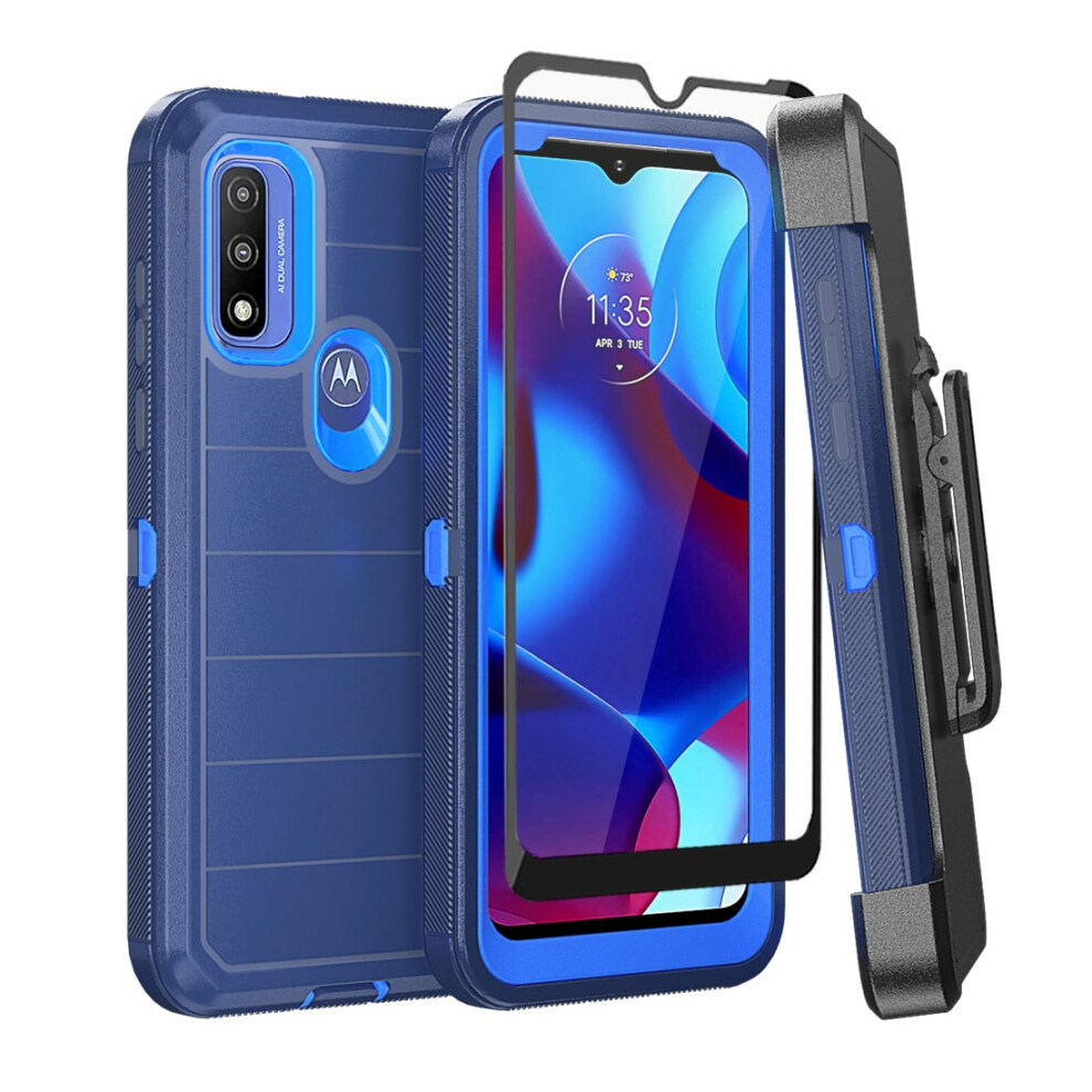 Xhy Moto G Play 2023 Case With Belt Clip Holster And Screen 9130661245609