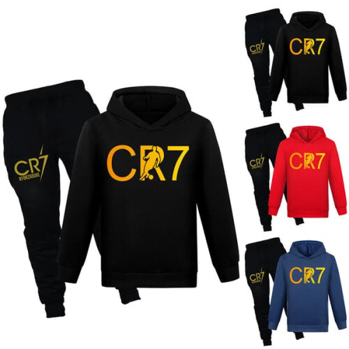 CR7Ronald, tuta casual da ragazzo, nera, 140 cm 1