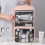 Beauty case da appendere, rosa, con manico 6