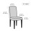 Fluwelen eetkamerstoelhoezen, beige, set van 4 4