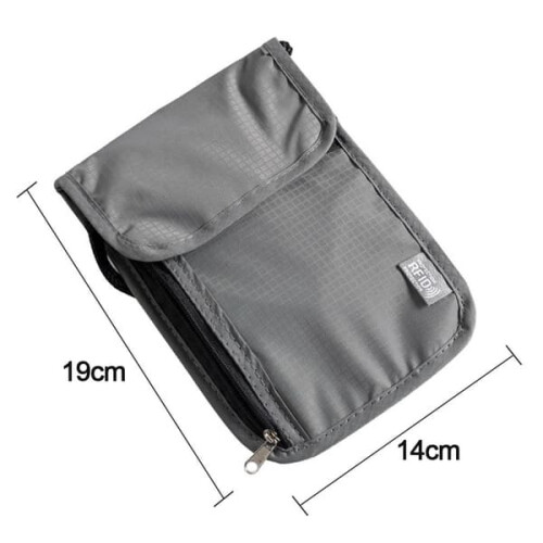 RFID Passport Bag Grey 1 Pack 1