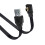 Cabo USB para Mini USB em ângulo reto, de silicone, plano, 0,3 m 4