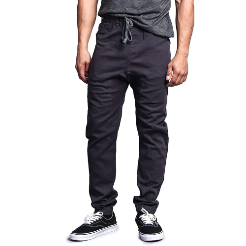 Men's Drop Crotch Stretch Jogger Pants Twill Size 5X