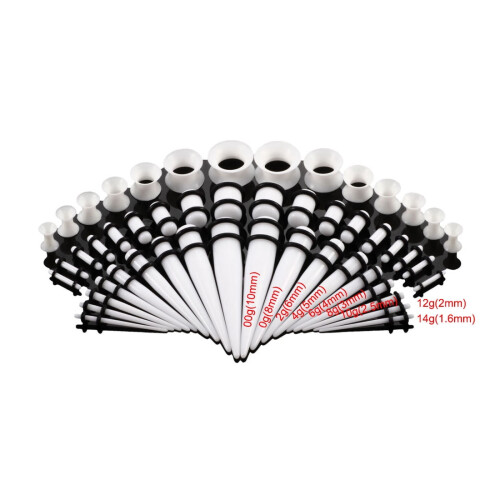 Ear Stretching Kit Acrylic and Silicone 50 Pieces 1